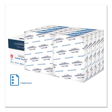 Hammermill® Copy Plus Print Paper, 92 Bright, 3-hole, 20 Lb, 8.5 X 11, White, 500-ream freeshipping - TVN Wholesale